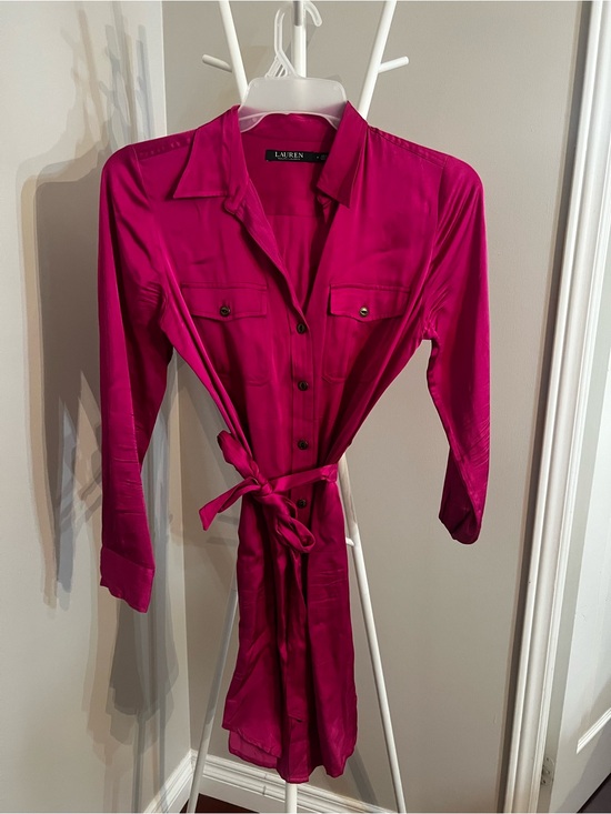 Lauren Ralph Lauren Dresses & Skirts - Lauren Ralph Lauren Hot Pink Button-Front Dress